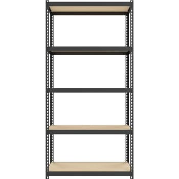 Image for Space Solutions 5-Tier Steel Garage Storage Shelving Unit (Black) (30 In. W X 60 In. H X 12 In. D) from HD Supply