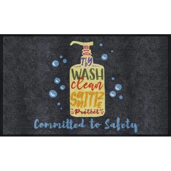 Image for M+a Matting 3 Ft. X 5 Ft. "committed To Safety" Floor Mat from HD Supply