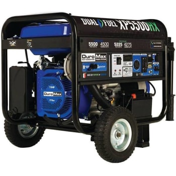 Image for Duromax 5500/4500w Electric Start Dual Fuel Portable Generator W/ Co Alert from HD Supply