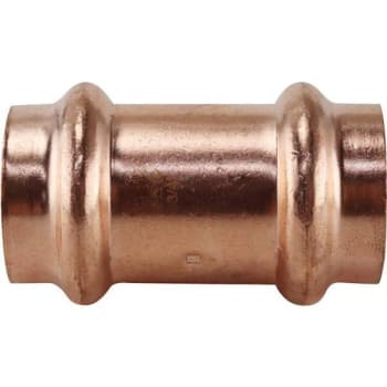 Apollo 3/4 In. X 3/4 In. Copper Press X Press Pressure Coupling W/ Dimple Stop