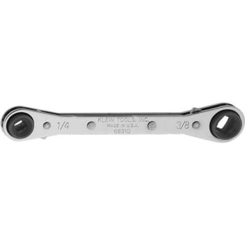 Image for Klein Tools 3/16 In. & 5/16 In. Square X 1/4 In. & 3/8 In. Square Ratcheting Refrigeration Wrench from HD Supply