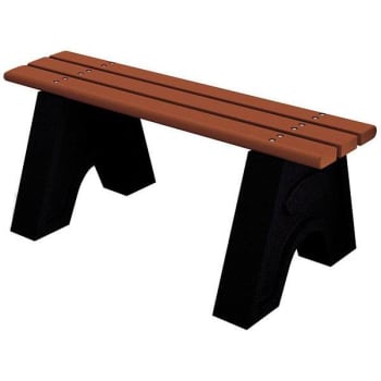 Image for Sport 4 Ft. Recycled Plastic Bench (Brown) from HD Supply