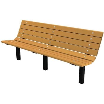 Image for Contour 6 Ft. In-Ground Mount Recycled Plastic Bench (Cedar) from HD Supply