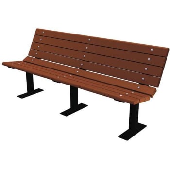 Image for Contour 6 Ft. Surface-Mount Recycled Plastic Bench (Brown) from HD Supply