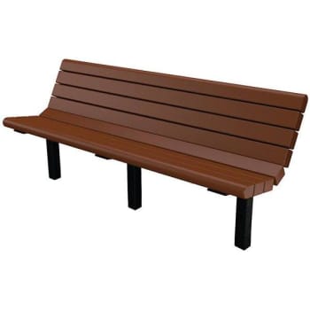 Image for Jameson 6 Ft. In-Ground Mount Recycled Plastic Bench (Brown) from HD Supply
