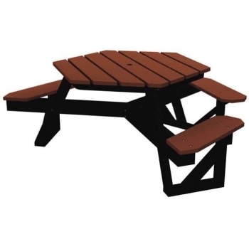 Image for Hex 6 Ft. Brown ADA Recycled Plastic Picnic Table from HD Supply
