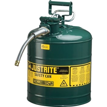 Justrite Safety Can 5 Gal. With Hose (Green)
