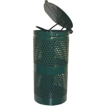Image for Dogipot 10 Gal. Steel Trash Receptacle (Forest Green) from HD Supply