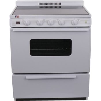 Image for Premier 30 In. 3.91 Cu. Ft. White 4-Burner Smooth Top Electric Range / Power Cord Sold Separately from HD Supply