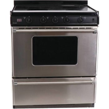Image for Premier 30 In. 3.91 Cu. Ft. Electric Range In Stainless Steel 4-Burner/ Power Cord Sold Separately from HD Supply
