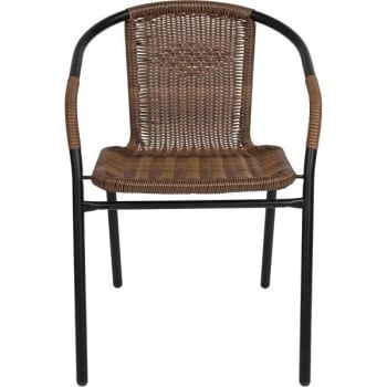 Image for Carnegy Avenue Medium Brown Stackable Metal Outdoor Dining Chair from HD Supply