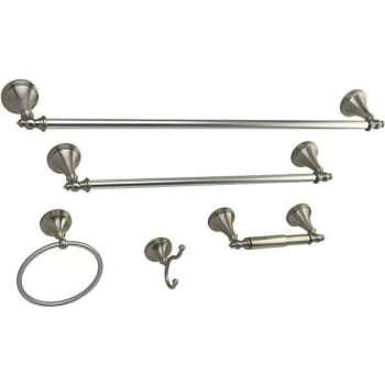 Image for Kingston Brass Naples 5-Piece Bathroom Accessory Set (Brushed Nickel) from HD Supply