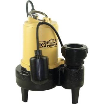 Image for K2 3/4 HP Submersible Sewage Ejector Pump W/ Tether Switch from HD Supply