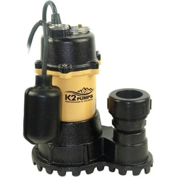 Image for K2 1/3 HP Submersible Sump Pump W/ Tethered Switch from HD Supply