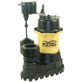 Image for K2 1/3 HP Submersible Sump Pump W/ Vertical Switch from HD Supply