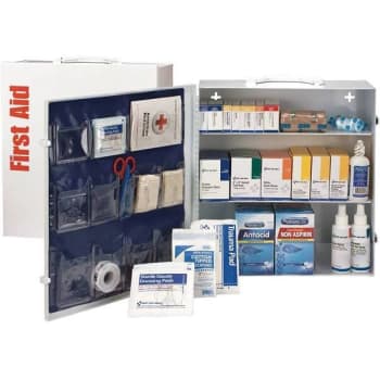 First Aid Only 100-Person 3-Shelf First Aid Cabinet W/ Medications