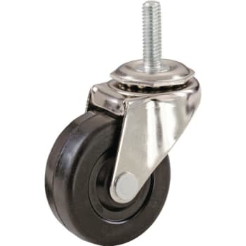 Image for 3" Soft Rubber Stem Swivel Caster - 90 Pound Load from HD Supply