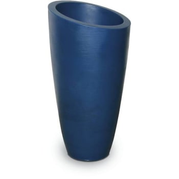 Image for Mayne Modesto 32 In. Blue Round Neptune Polyethylene Planter from HD Supply