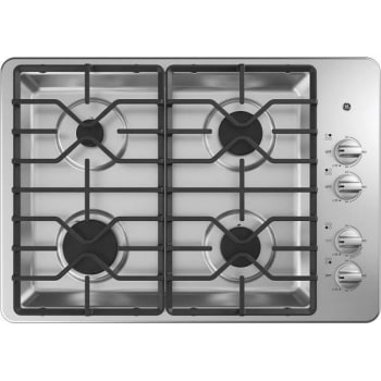 GE® 30 In. 4 Burner Grate Gas Cooktop With Power Burners, Stainless Steel, ADA
