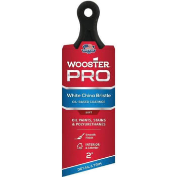 Image for Wooster 2 In. PRO White China Bristle Short Handle Angle Sash Brush from HD Supply
