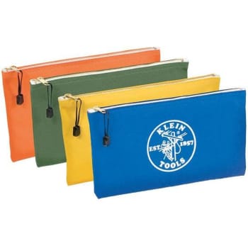 Image for Klein Tools Zipper Bags Canvas Tool Pouches Olive/Orange/Blue/Yellow from HD Supply