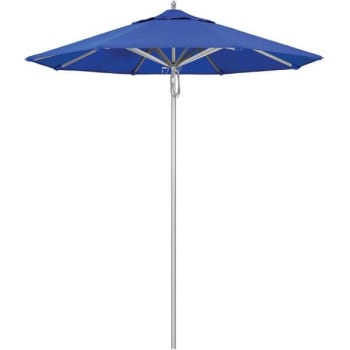 Image for California Umbrella 7.5 Ft. Silver Aluminum Patio Umbrella In Pacific Blue Sunbrella from HD Supply