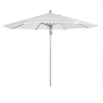 Image for California Umbrella 11 Ft. Silver Aluminum Patio Umbrella In Natural Sunbrella from HD Supply