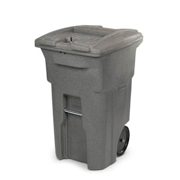 Image for Toter 64 Gal. Document Trash Can W/ Wheels And Lid Lock (Graystone) from HD Supply