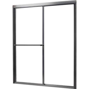 Image for Foremost Tides 56-60 In. X 70 In. Sliding Shower Door W/ Rain Glass (Brushed Nickel) from HD Supply