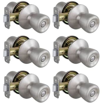 Image for Defiant Waterbury Privacy Bed/bath Door Knob Contractor Pack (Stainless Steel) from HD Supply