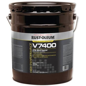 Image for Rust-Oleum 5 Gal. V7400 340 Voc Hi Gloss Interior/exterior Alkyd Enamel Paint (High White) from HD Supply
