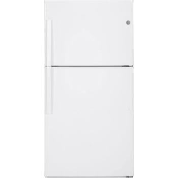 Ge® 21.1 Cu. Ft. Top Freezer White Refrigerator