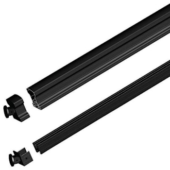 Image for Peak 6 Ft. Black Aluminum Deck Railing Stair Hand And Base Rail Kit from HD Supply