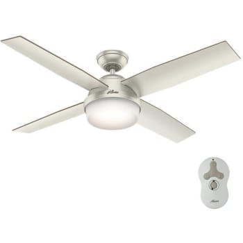 Image for Hunter Dempsey 52 In. LED Indoor/Outdoor Matte Nickel Ceiling Fan W/ Light And Remote from HD Supply