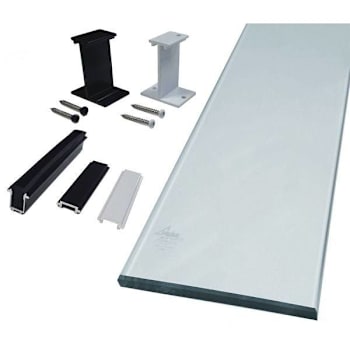 Image for Peak 6 In. Aluminum Deck Railing Clear Glass Panel Kit from HD Supply