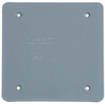 Image for Carlon 2-Gang Blank Fs Box Cover (Grey) from HD Supply