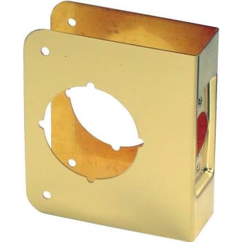 Image for Don-Jo 4 In. X 4-1/2 In. Door Reinforcer (Polished Brass) from HD Supply