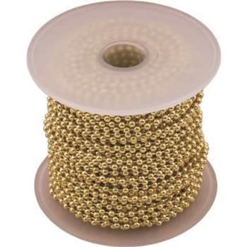 Image for SATCO 1/8 In. Beaded Chain W/ 100 Ft. Spool (Brass) from HD Supply