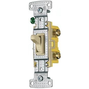 Image for Hubbell Wiring 15a Single-Pole Illuminated Toggle Switch (Ivory) from HD Supply