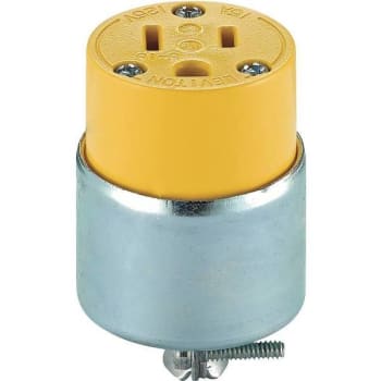 Image for Leviton 5a Yellow Round Dead Front Connector from HD Supply