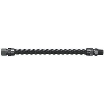 Watts 1/2 In. Od 3/8 In. Id 1/2 In. Mnpt X 1/2 In. Fnpt 18 In. Long Black Stainless Steel Gas Connector