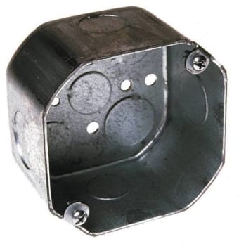 Image for Raco 4 In. W X 2-1/8 In. D Steel Drawn Octagonal Box W/ Five 1/2 & Four 3/4 Ko'S (Gray) from HD Supply