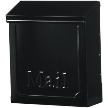 Gibraltar Mailboxes Small Black Townhouse Steel Locking Vertical Wall Mount Mailbox