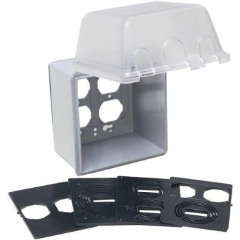 Image for Taymac 2-Gang Weatherproof Jumbo In-Use Cover (Clear) from HD Supply