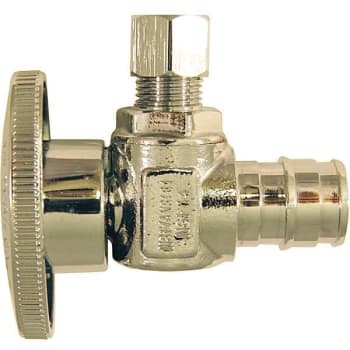 Image for Apollo 1/2 Chrome Pex-A Expansion Barb X 1/4 Compr Angle Stop Valve from HD Supply
