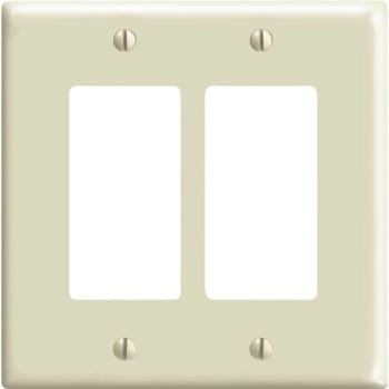 Image for Leviton 2-Gang Decorator/rocker Wall Plate (Ivory) from HD Supply