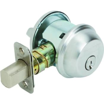 Image for Schlage Heavy-Duty Single 5-Pin Cylinder Deadbolt (Satin Chrome) from HD Supply