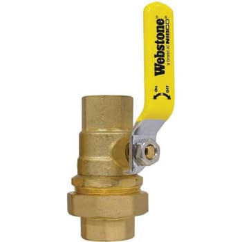 Nibco 3/4 in. FIP Union x FIP Forged Lead-Free Single Union End Ball Valve (Brass)