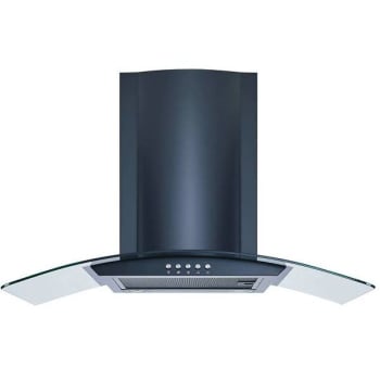 Image for Winflo 30 in. Black Wall Mount Range Hood w/ Mesh Filters/Charcoal Filters and Push Button Control from HD Supply