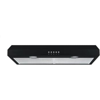 Winflo 30 in. Black 300 CFM Convertible Range Hood w/ Mesh Filters and Push Button Control